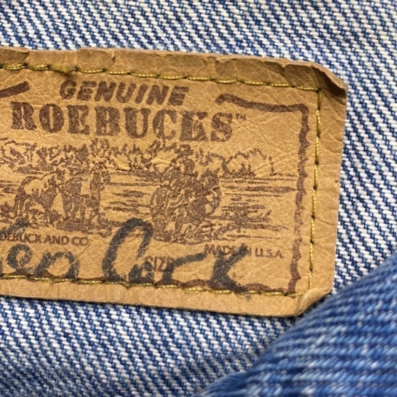 Vintage Sears Genuine Roebucks Denim Trucker Jacket XL - Picture 4 of 6